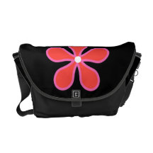 Svarten hänger lös med blomman messenger bag
