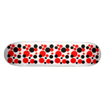 Svarten & rött bubblar pricker skate boards