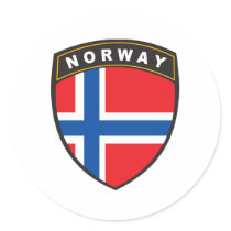Svarten skyddar Norge Rund Klistermärke