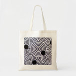 Svarten & vit cirklar att matcha toto hänger lös tote bag