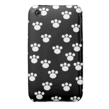 Svartvit djur tasstryckmodell Case-Mate iPhone 3 cases