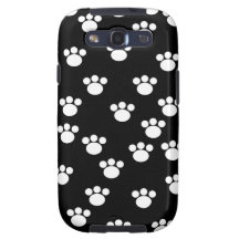 Svartvit djur tasstryckmodell samsung galaxy s3 fodral