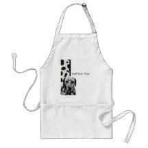 Svartvit Dotty Dalmatian Förkläden