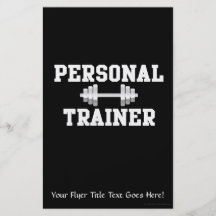 Svartvit Dumbell för personlig instruktör utbildni Custom Flyer