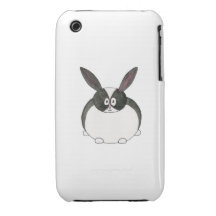 Svartvit holländsk Rabbit. iPhone 3 Case