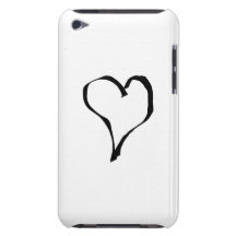 Svartvit kärlekhjärtadesign iPod Case-Mate cases