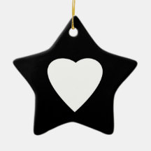 Svartvit kärlekhjärtadesign julgranskulor