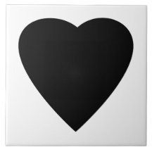 Svartvit kärlekhjärtadesign kakel