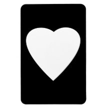 Svartvit kärlekhjärtadesign magnet
