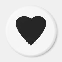 Svartvit kärlekhjärtadesign magnet för kylskåp