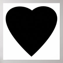 Svartvit kärlekhjärtadesign posters