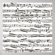 Svartvit musik noter affischer