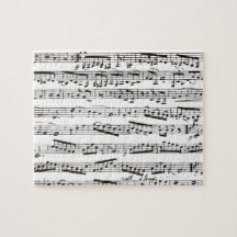Svartvit musik noter foto pussel
