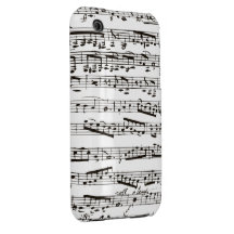 Svartvit musik noter iPhone 3 skydd