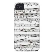 Svartvit musik noter iPhone 4 hud