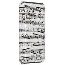 Svartvit musik noter iPod touch cover