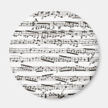 Svartvit musik noter magneter för kylskåp