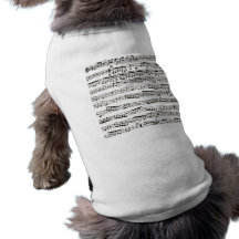 Svartvit musik noter tröja för hundar