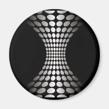 Svartvit optisk illusion kylskåps magneter