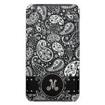 Svartvit personlig för Paisley mönster iPod Touch Cover