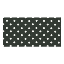 Svartvit polka dots skräddarsydda fotokort