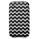 Svartvit sicksackmodell iPhone 3 tough cases