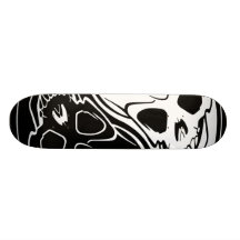 Svartvit Skateboard för Yin Yang skalle