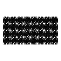 Svartvit spiral virvlar runt modellen anpassingsbara fotokort