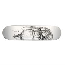 Svartvit teckning för vredeAnime Anpassad Skate Board