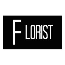 Svartvit visitkort för blomsterhandlare