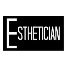 Svartvit visitkort för Esthetician