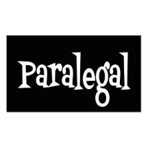 Svartvit visitkort för Paralegal