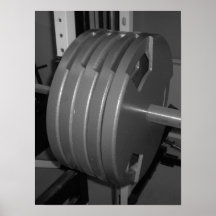 Svartvit Weightliftingaffisch