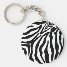 Svartvit zebra tryck nyckel ringar