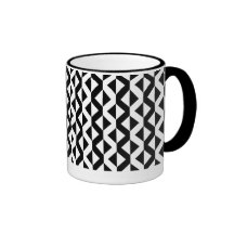 Svartvita omväxlande sicksackar - kaffe mugg