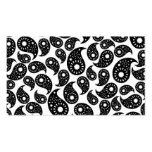 Svartvita Paisley. Visitkort
