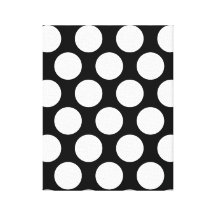 Svartvita Polkadot Canvasdukar Med Gallerikvalitet