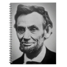 Svartvitt Abraham Lincoln Stereoview kort Antecknings Böcker