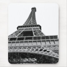 Svartvitt Eiffel torn Musmatta