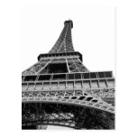 Svartvitt Eiffel torn Vykort