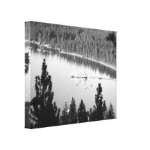 Svartvitt landskap 7 sträckt canvastryck