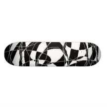 svartvitt mönster skateboard