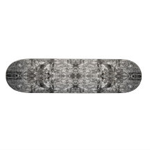 Svartvitt mönster. Träd och Stone. Skate Board Decks