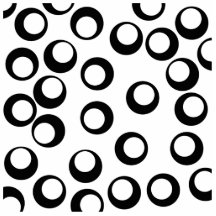 Svartvitt Retro cirklar modellen Photo Cutouts