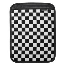Svartvitt rutigt mönster iPad sleeve