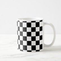 Svartvitt rutigt mönster kaffe muggar