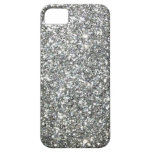 Svartvitt "silver" granitmönster iPhone 5 Case-Mate skal