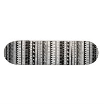 Svartvitt stam- mönster anpassad skate board