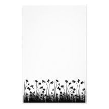 Svartvitt stationärt brevpapper design