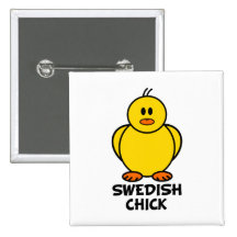 Svensk chick knappar med nål